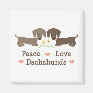 Dackel der Liebe für Frieden Magnet