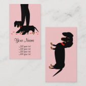 Dackel der Mädchen Nachtheraus - Telefonnummerkarte (Vorne/Hinten)