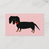 Dackel der Mädchen Nachtheraus - Telefonnummerkarte (Rückseite)