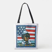 Dackel der Marine Tasche (Rückseite)