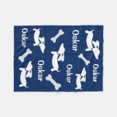 Dackel der Navy Dackel Dog Blanket Fleecedecke (Vorderseite (Horizontal))