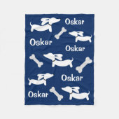 Dackel der Navy Dackel Dog Blanket Fleecedecke (Vorderseite)