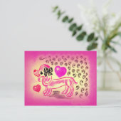 Dackel der niedlichen Liebe Postkarte (Stehend Vorderseite)