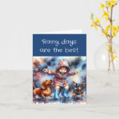 Dackel der Regentage (zum Download) Karte (Gelbe Blume)