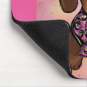Dackel der roten Dackel Mousepad (Ecke)
