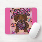 Dackel der roten Dackel Mousepad (Mit Mouse)