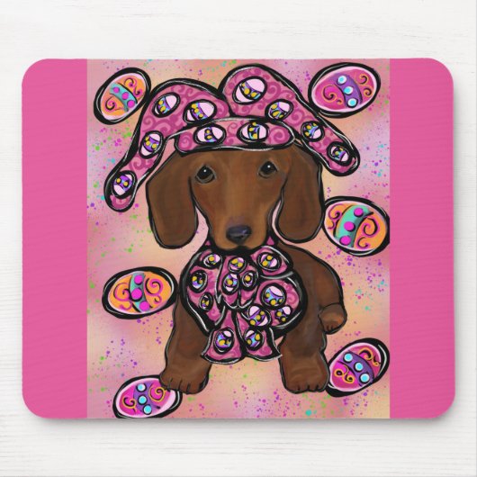 Dackel der roten Dackel Mousepad (Vorne)