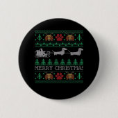 Dackel der Weihnachtsfeier Dackel Ugly Chri Button (Vorderseite)