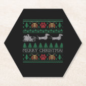 Dackel der Weihnachtsfeier Dackel Ugly Chri Untersetzer (Vorderseite)