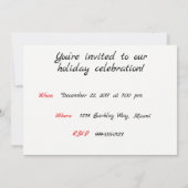 Dackel der Weihnachtszeit Einladung (Rückseite)