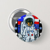 Dackel des Astronauten Button (Vorne & Hinten)
