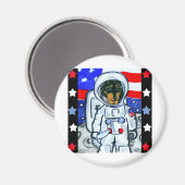 Dackel des Astronauten Magnet (Vorderseite/Rückseite)