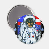 Dackel des Astronauten Magnet (Vorderseite/Rückseite)