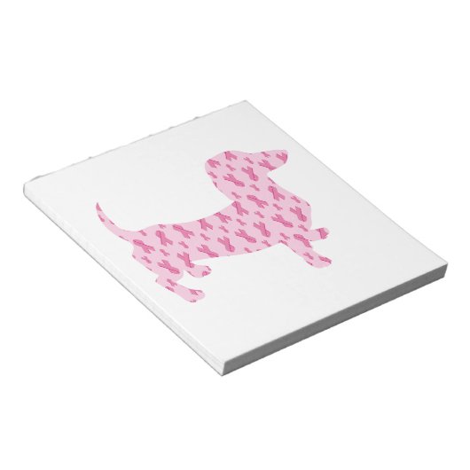 Dackel des Brustkrebs Notizblock (angewinkelt)