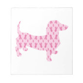 Dackel des Brustkrebs Notizblock (Vorderseite)