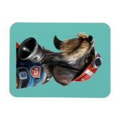 Dackel des Feuerwehrkopfes Magnet (Horizontal)