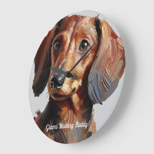 Dackel des Hauses: Die Uhr personalisieren (Winkel)