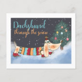 DACKEL DES HAUSHALTS durch den Schnee (Vorderseite)