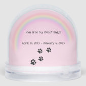 Dackel des Hundes Schneekugeln (Rückseite)