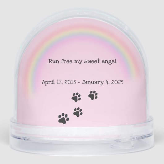 Dackel des Hundes Schneekugeln (Rückseite)