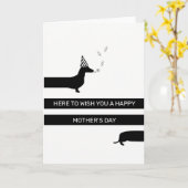 Dackel des Muttertags Karte (Gelbe Blume)