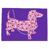 Dackel des rosa Herzens Große Geschenktüte