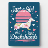 Dackel Design, nur ein Mädchen, das Dackeln Lieben Fotoplatte (Vorderseite)