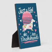 Dackel Design, nur ein Mädchen, das Dackeln Lieben Fotoplatte (Seite)