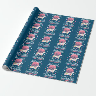 Dackel Design, nur ein Mädchen, das Dackeln Lieben Geschenkpapier
