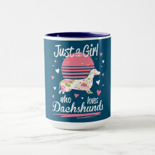 Dackel Design, nur ein Mädchen, das Dackeln Lieben Tasse