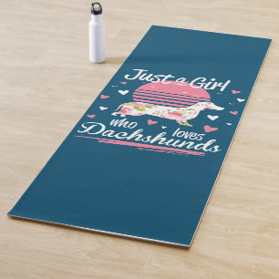 Dackel Design, nur ein Mädchen, das Dackeln Lieben Yogamatte