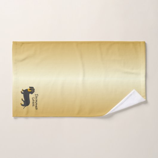 Dackel Design Personalisiert Badhandtuch Set (Handtuch)