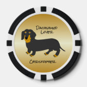 Dackel Design Personalisiert Pokerchips (Vorderseite)