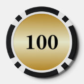 Dackel Design Personalisiert Pokerchips (Rückseite)