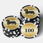 Dackel Design Personalisiert Pokerchips (Stapel)