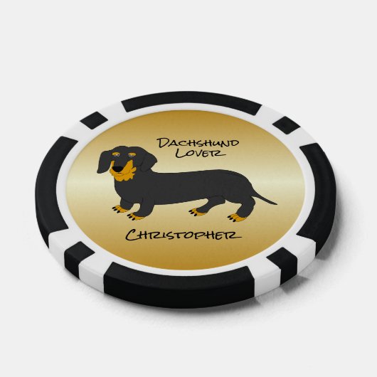 Dackel Design Personalisiert Pokerchips (Einzeln)