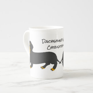 Dackel Design Personalisiert Porzellantasse