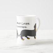 Dackel Design Personalisiert Porzellantasse (Vorderseite Rechts)