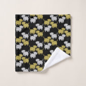 Dackel Deutsche Hunde Geschenke Badhandtuch Set (Waschlappen)