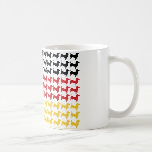 DACKEL-DEUTSCHLAND-FLAG KAFFEETASSE (Rechts)