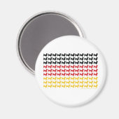 DACKEL-DEUTSCHLAND-FLAG MAGNET (Vorderseite/Rückseite)