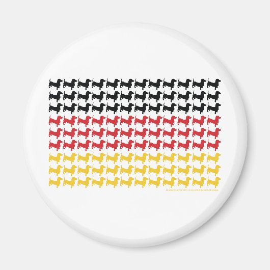 DACKEL-DEUTSCHLAND-FLAG MAGNET (Vorne)