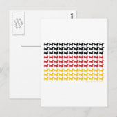DACKEL-DEUTSCHLAND-FLAG POSTKARTE (Vorne/Hinten)