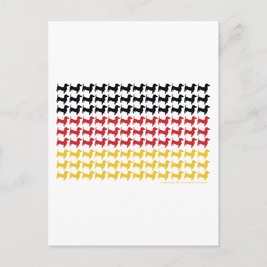 DACKEL-DEUTSCHLAND-FLAG POSTKARTE (Vorderseite)