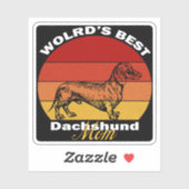 Dackel - Die beste Mama der Dackel der Welt Aufkleber (Blatt)