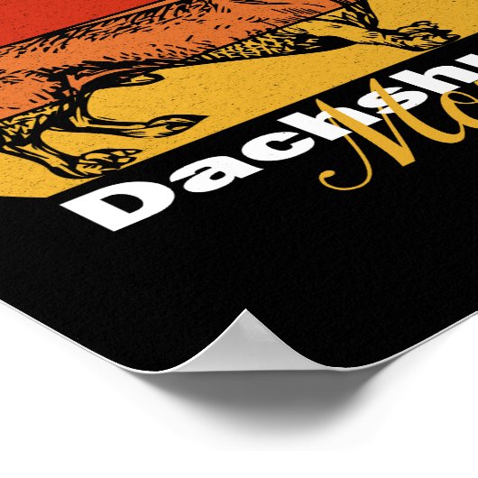 Dackel - Die beste Mama der Dackel der Welt Poster (Ecke)