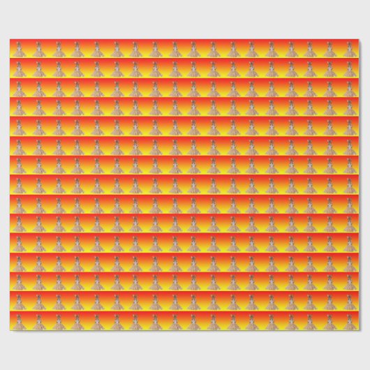 Dackel, die Hula Hundeverpackungs-Papier tanzt Geschenkpapier (Flach)