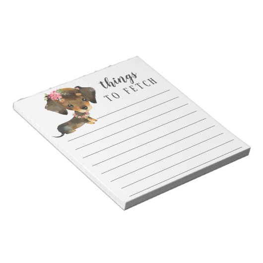 Dackel Dinge zu holen Notizblock (angewinkelt)