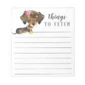 Dackel Dinge zu holen Notizblock (Vorderseite)