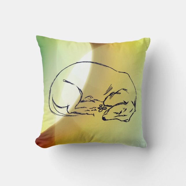 Dackel Dog Art Cushion Kissen (Vorderseite)